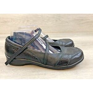 Aetrex Julia Women's Mary Jane Black Leather 8.5W Slip On Comfort Casual Work